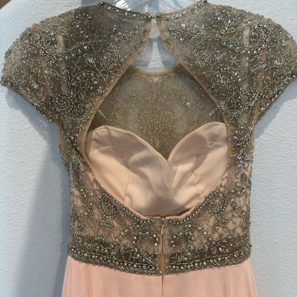 JVN by Jovani Elegant Pink and Gold Women's Dress Size 0 - Picture 4 of 11
